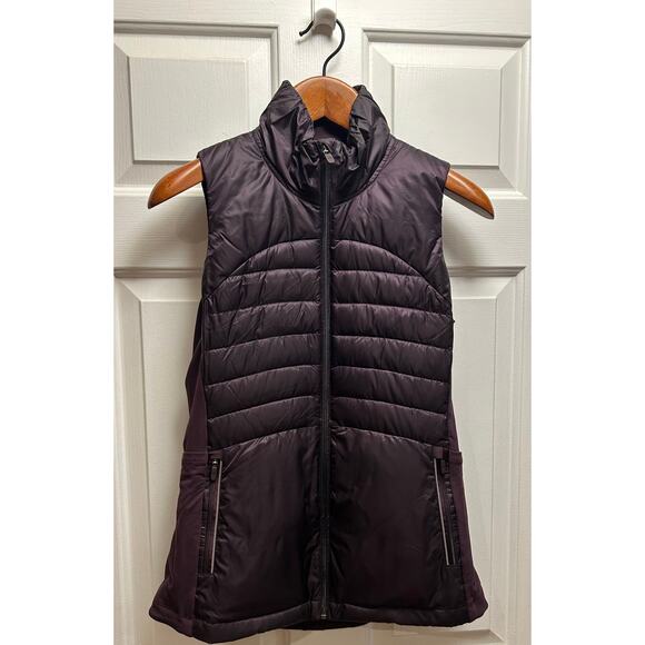 Lululemon Down For A Run Vest II Purple Puffer Vest, Size 8 - Picture 1 of 7